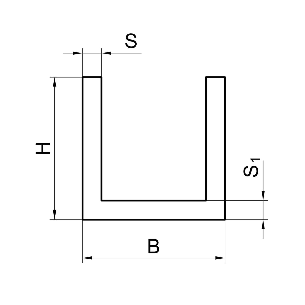 Швеллер алюминиевый 30x60x3