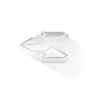 Алюминиевый профиль для окон 75x75