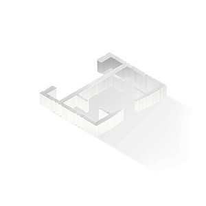 Алюминиевый профиль для штор 31,9x26