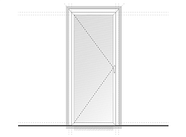 Дверь однопольная 2100х900 открывание внутрь (68 мм)